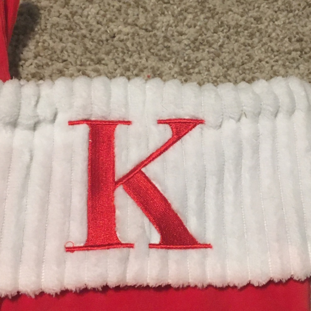 Monogram K Stocking - Picture 3 of 3